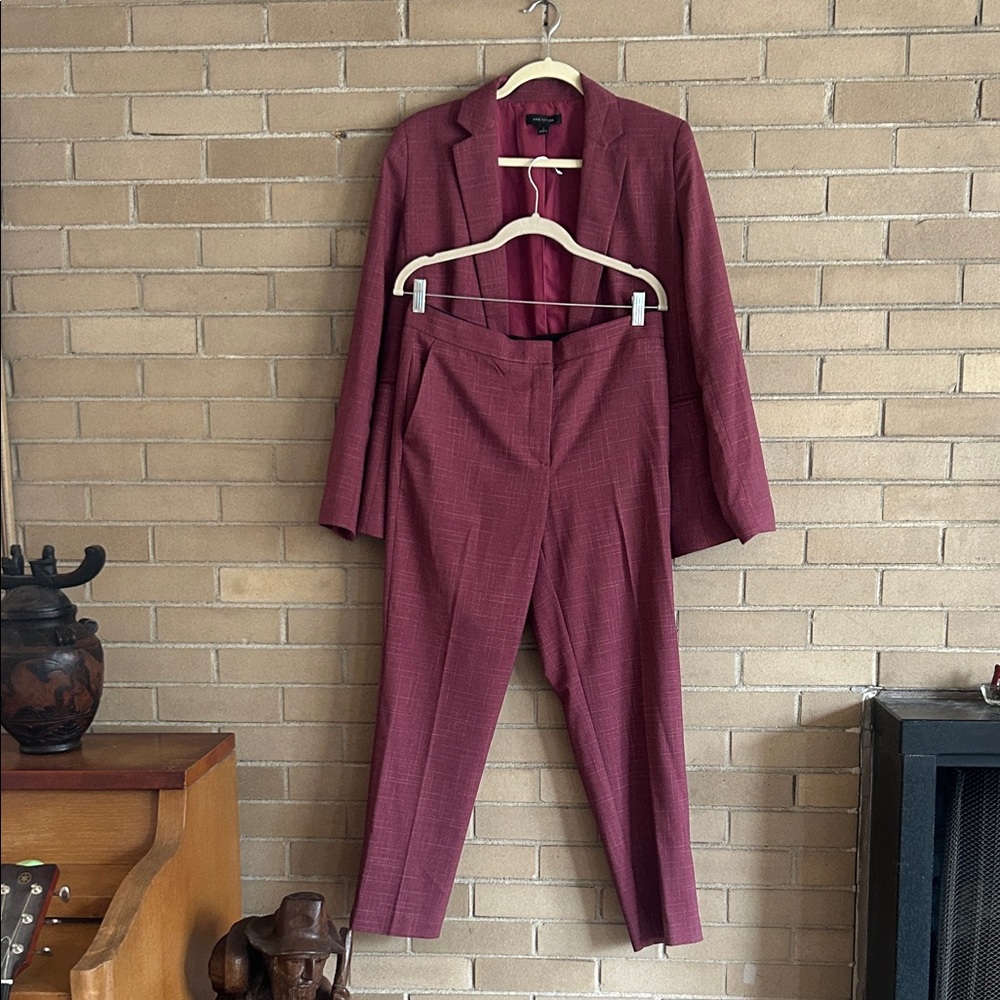 Ann Taylor Burgundy Red Pantsuit